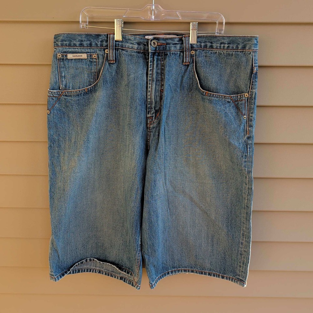 Rocawear Denim Shorts Mens 38 Blue Baggy Y2K Hip Hop Streetwear Loose Fit 15in